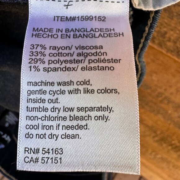 DKNY JEANS Elastic Waist Denim Legging Jeggins Dark Blue Size S - Picture 8 of 13